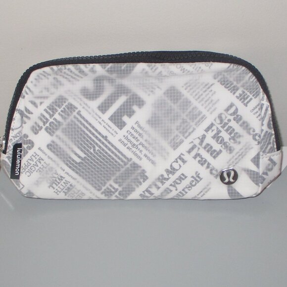 LULULEMON Everywhere Belt Bag *Manifesto Print - Color: White/Lulu Black - NWT - Picture 1 of 8
